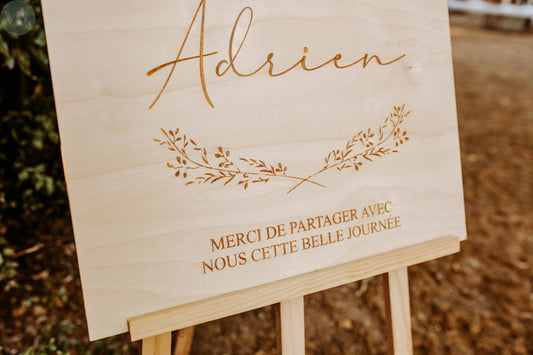 Personnalisez-votre-panneau-de-bienvenue-mariage-astuces-et-idées Atelier MFK