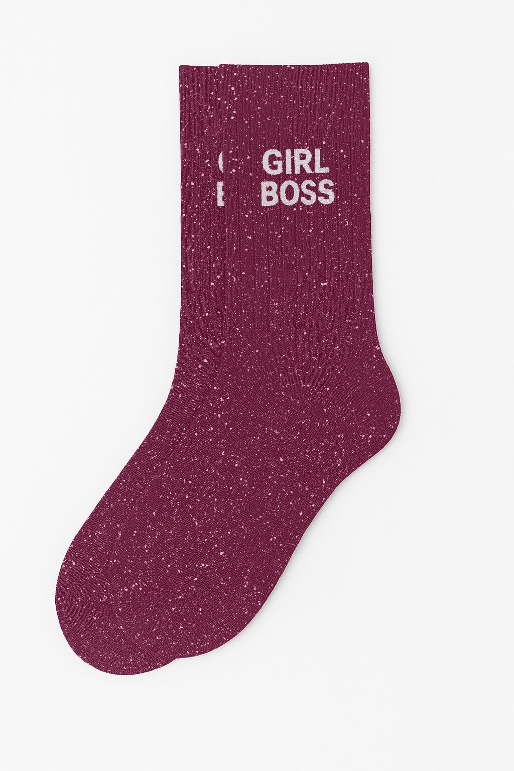 Chaussettes à paillettes "Girl Boss" - Violet