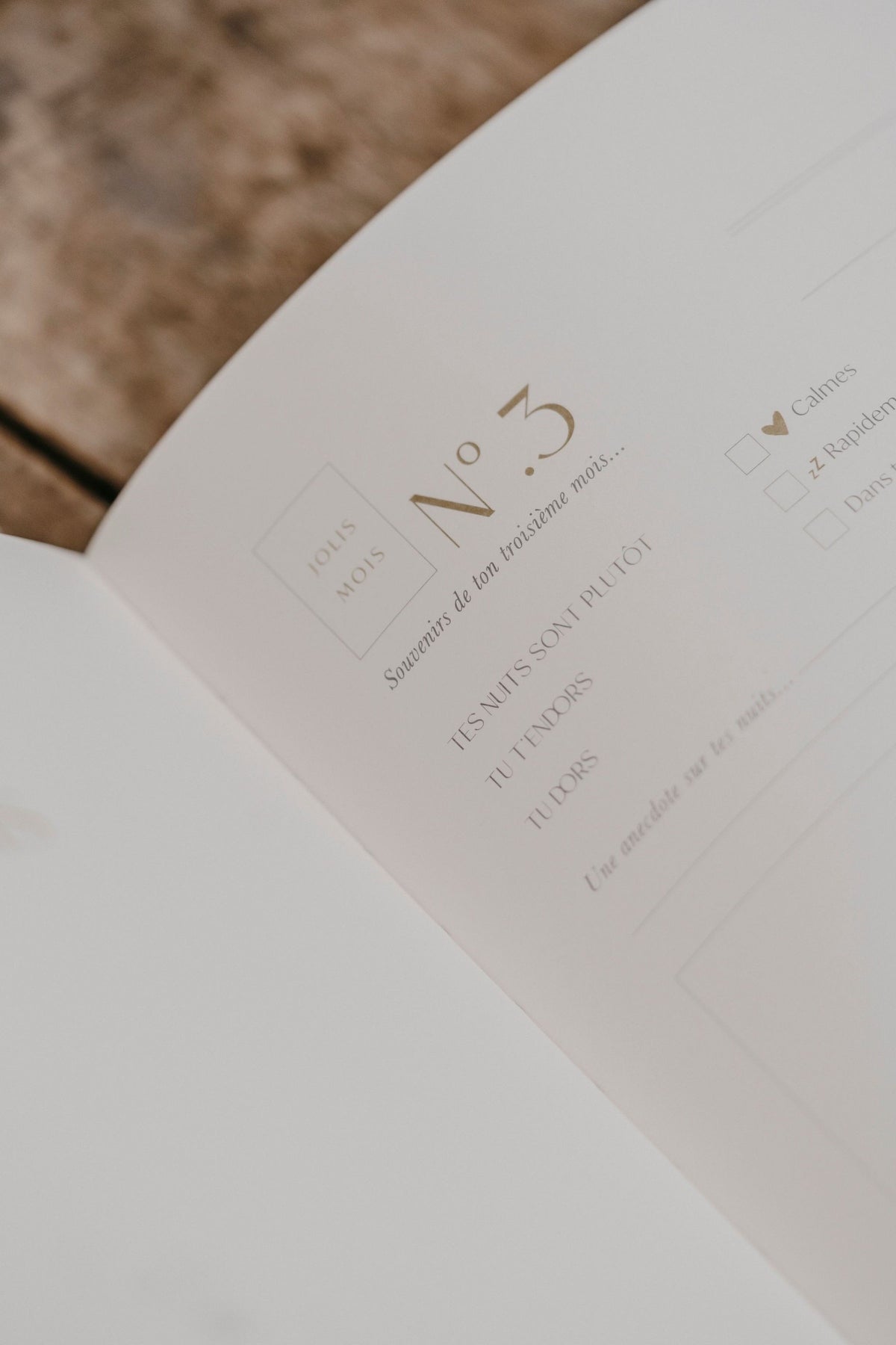 Livre de naissance bébé - Pure - couverture en lin - ZAKUW