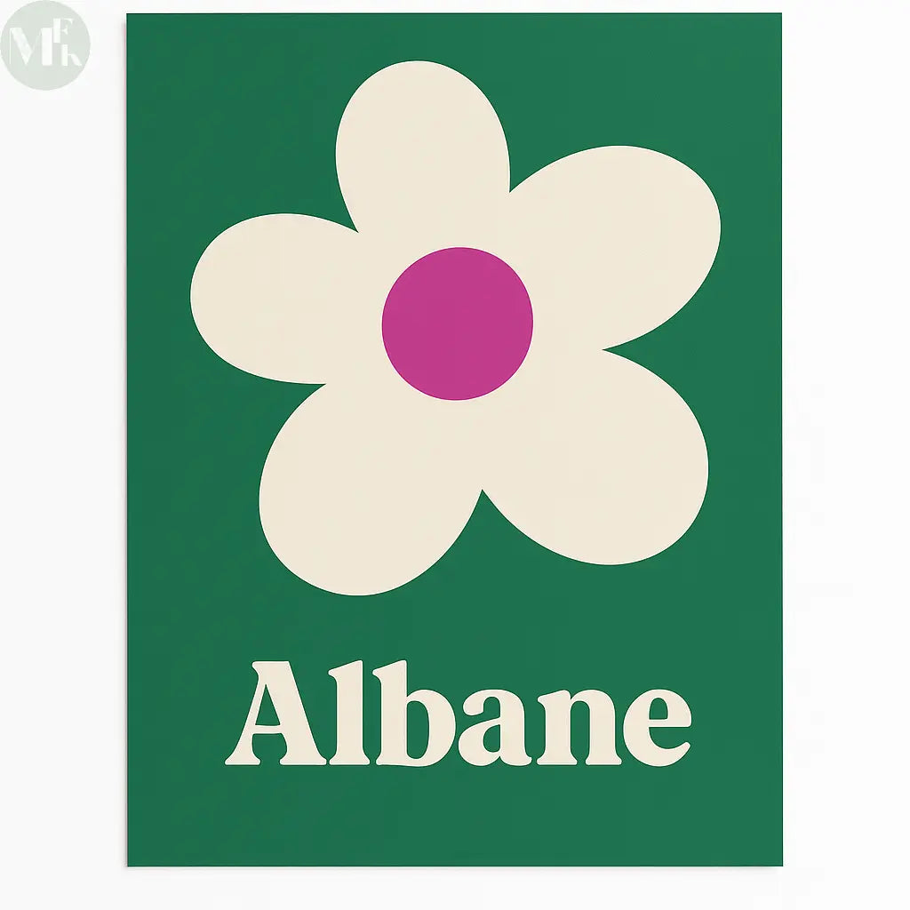 Affiche murale Fleur personnalisée Atelier MFK