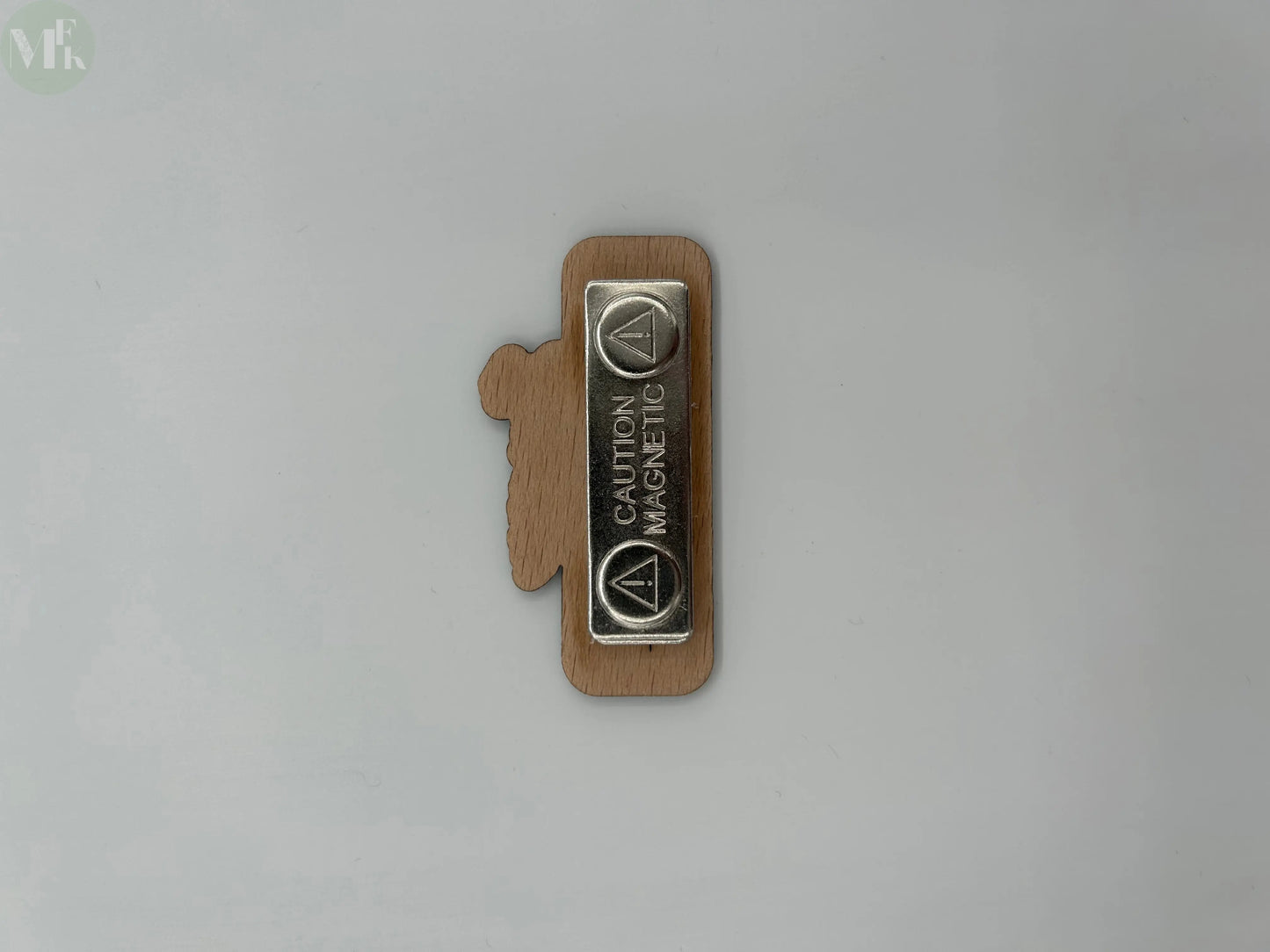 Badge bois nominatif personnalisé Atelier MFK