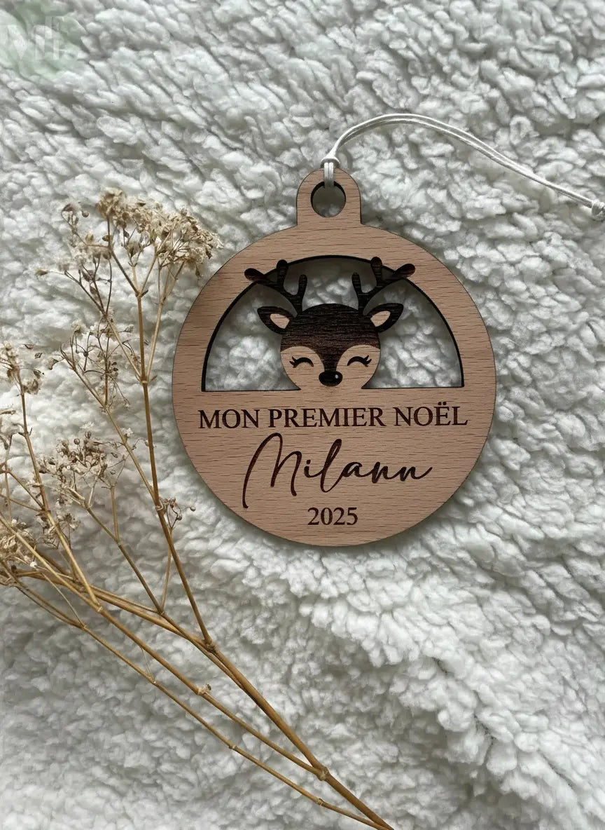 Boule de Noël personnalisé "Mon premier noël" Atelier MFK