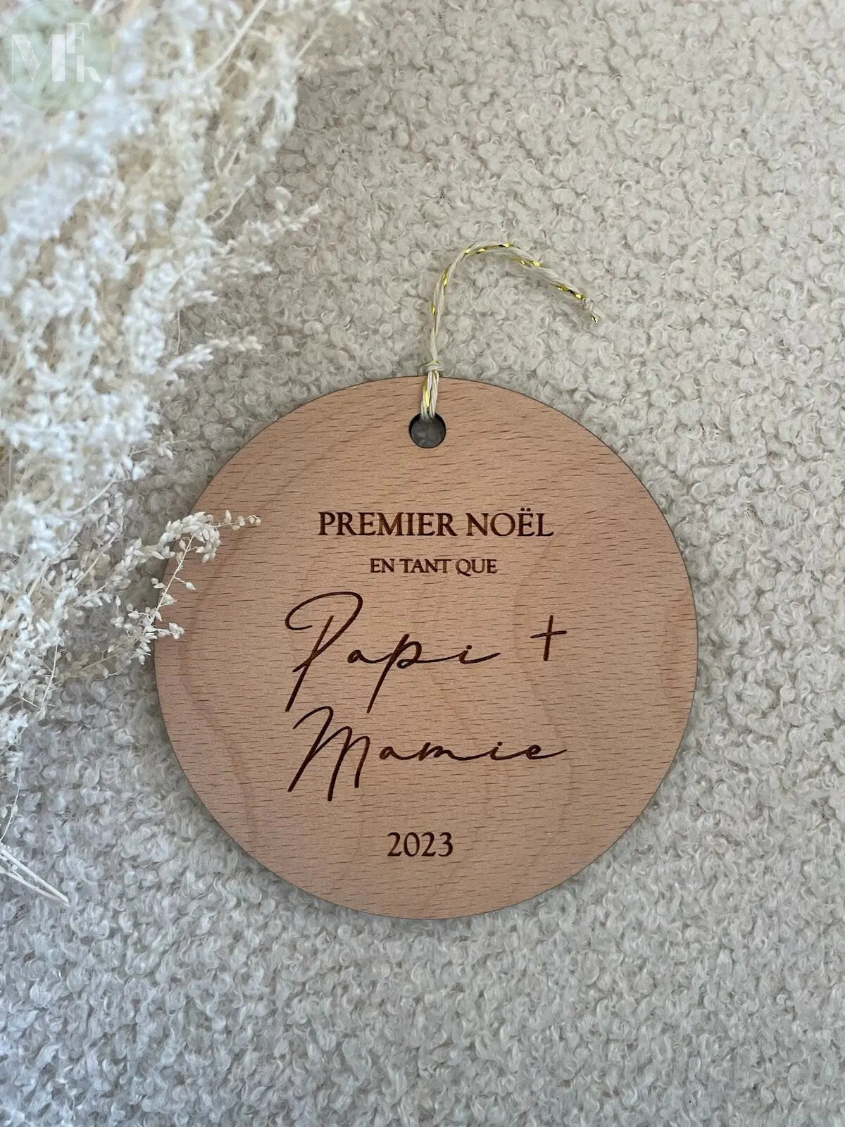 Boule de Noël personnalisée - "Papie et Mamie" Atelier MFK