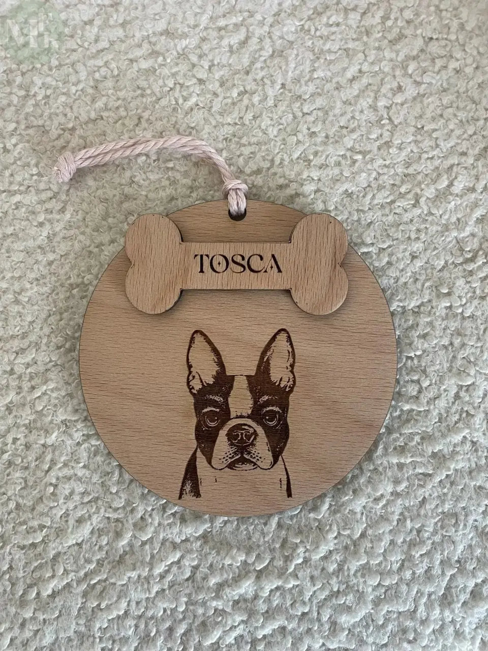 Boule de noël personnalisée "Chien" Atelier MFK
