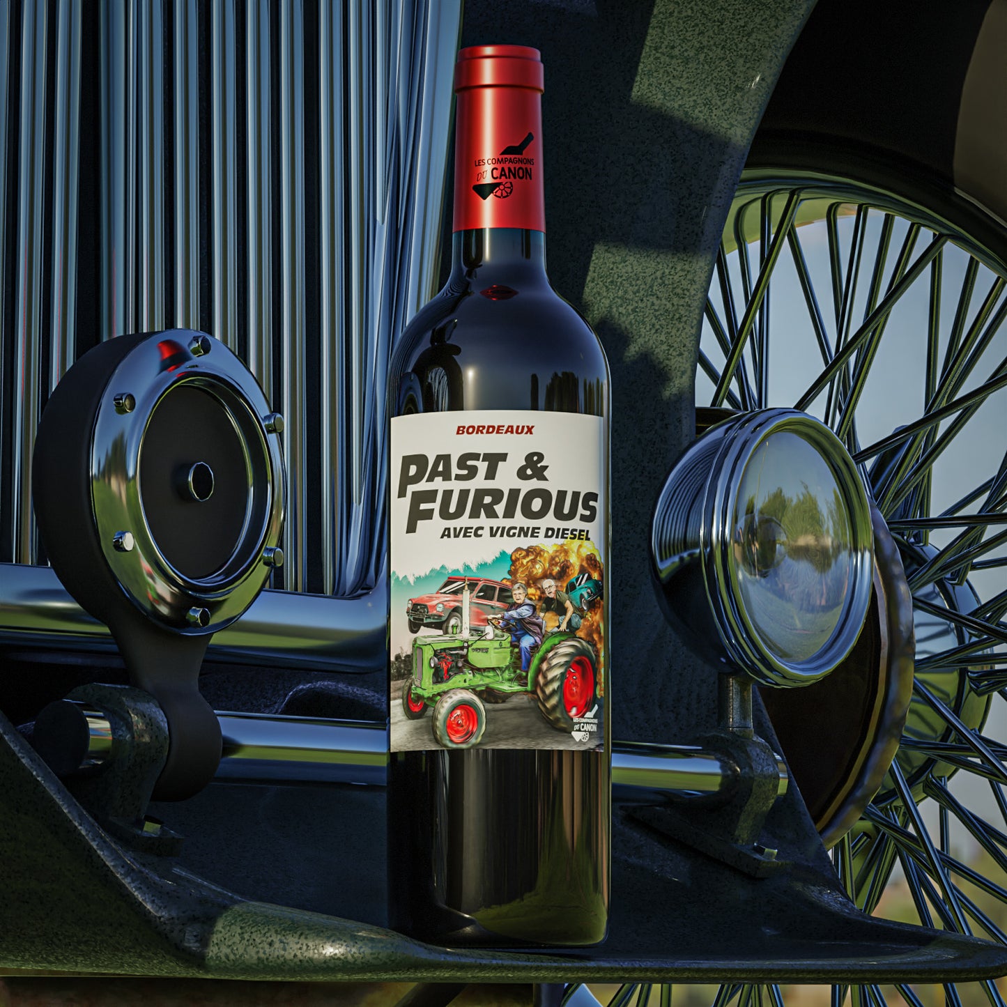 Vin Rouge Past and Furious - Les Compagnons du Canon - bouteille
