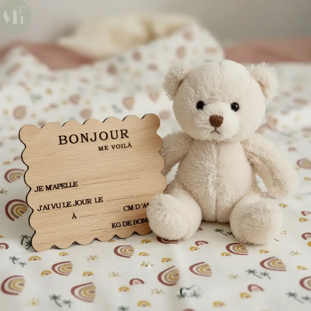 Carte bienvenue bébé personnalisée " Petit biscuit " Atelier MFK