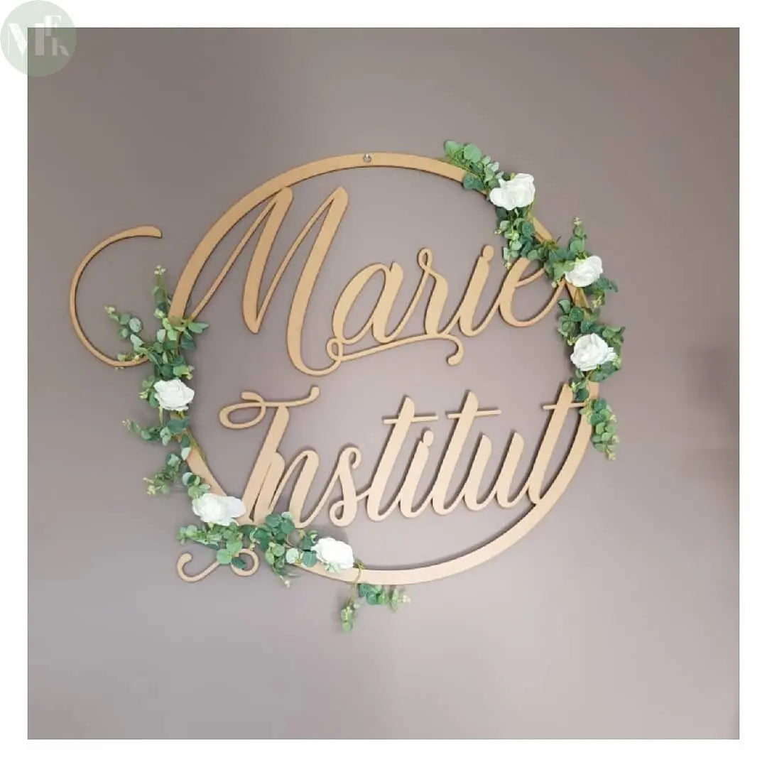 Couronne en bois personnalisée Atelier MFK