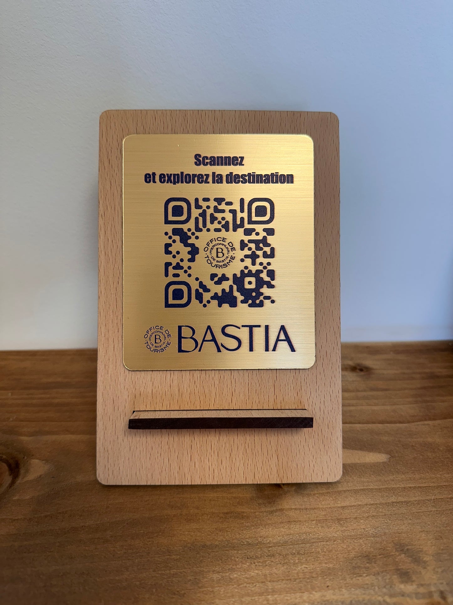 Présentoir Support QR Code en Bois pour Restaurant | Personnalisable Atelier MFK
