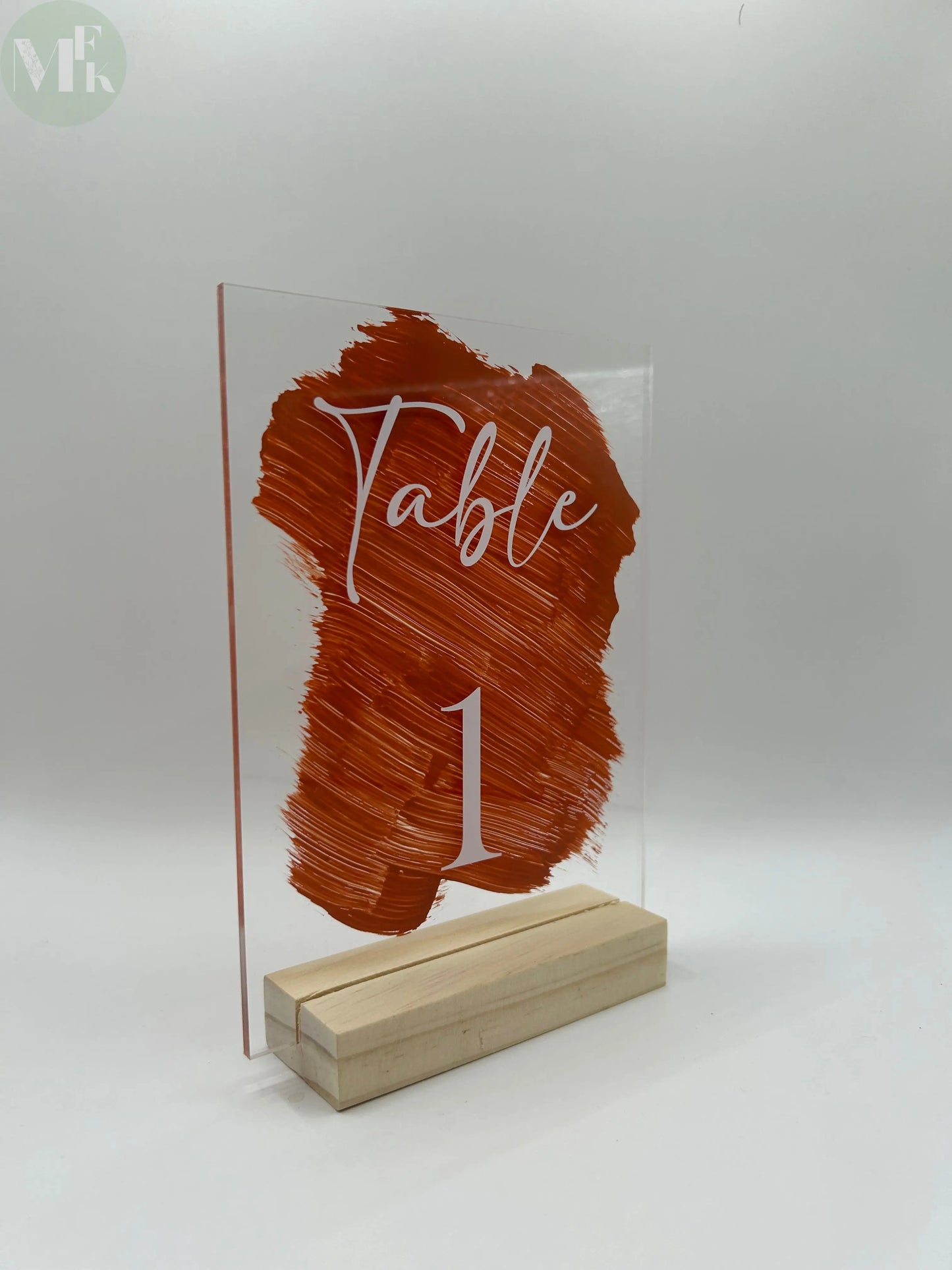 Noms de table personnalisés Atelier MFK