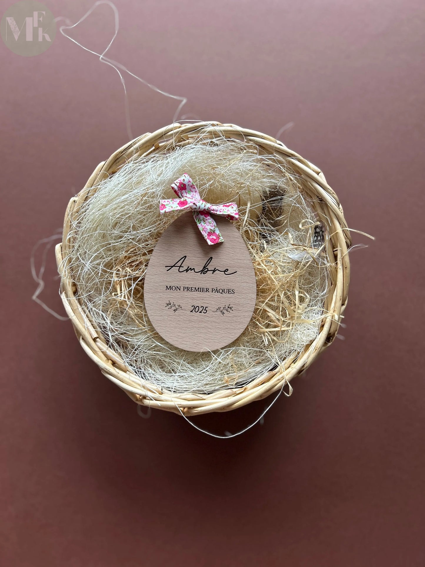 Oeu de pâques personnalisé "mon premier pâques" Atelier MFK