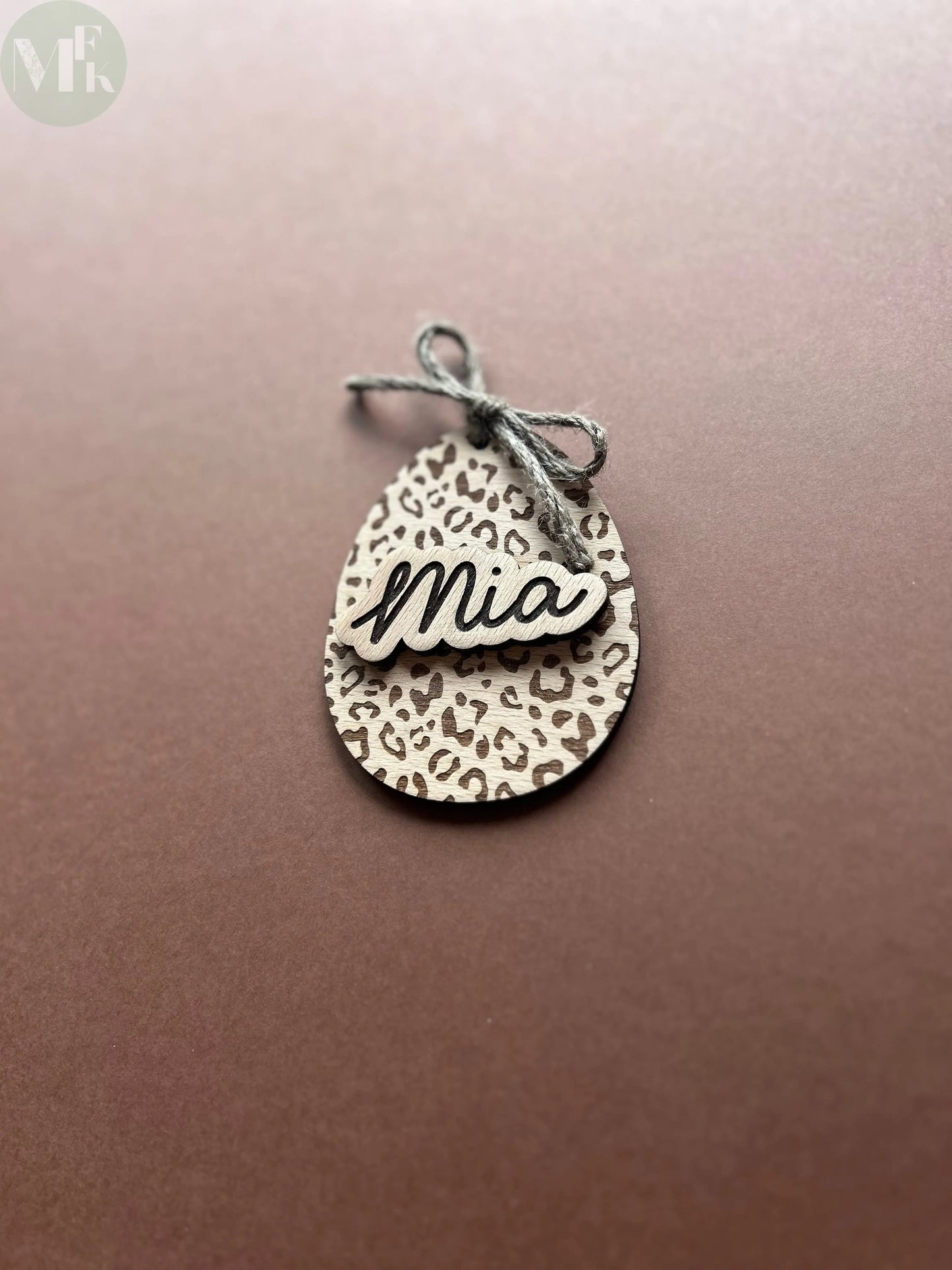 Oeuf de pâques personnalisé "Graou" Atelier MFK