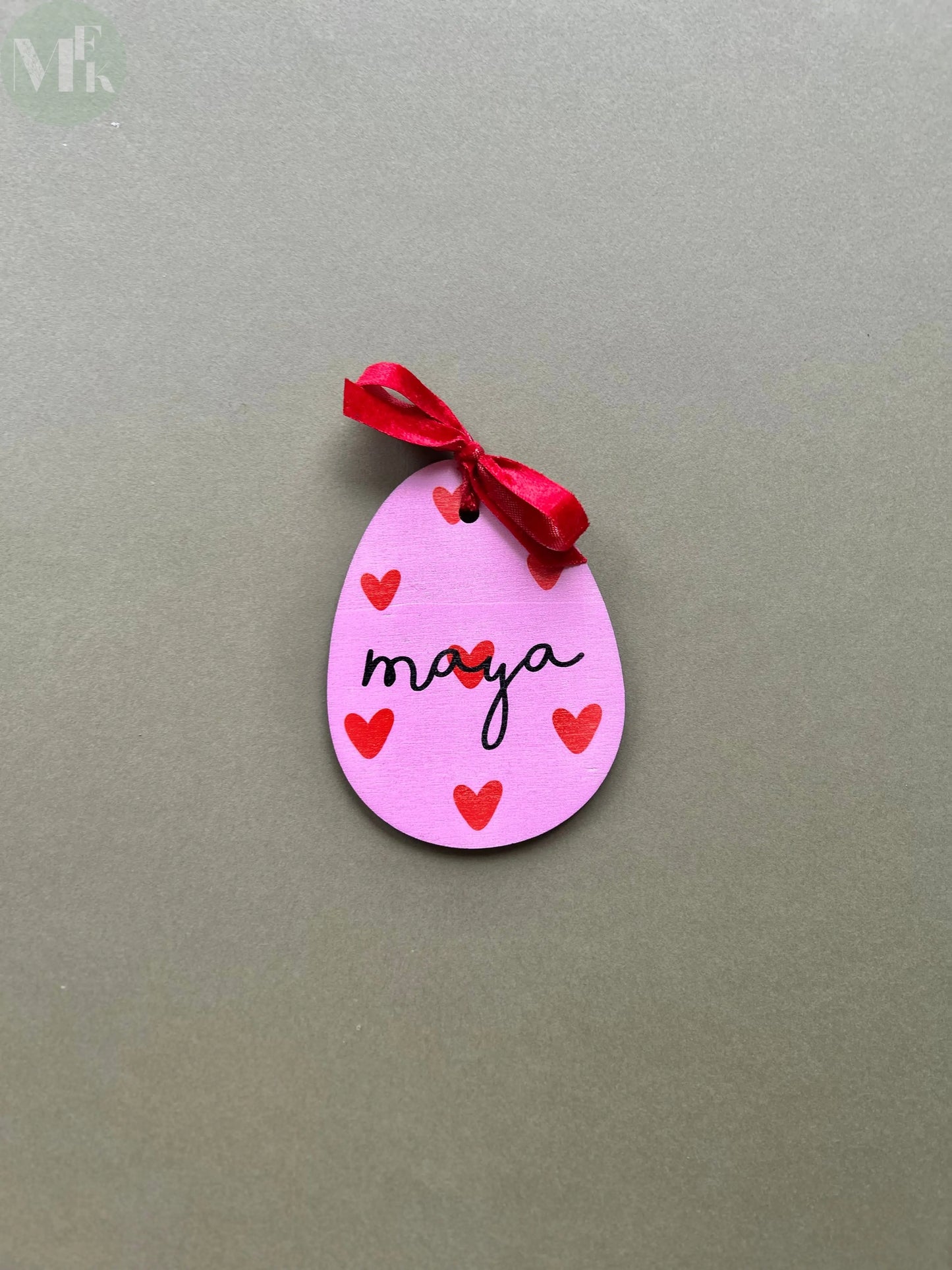 Oeuf de pâques personnalisé prénom Atelier MFK