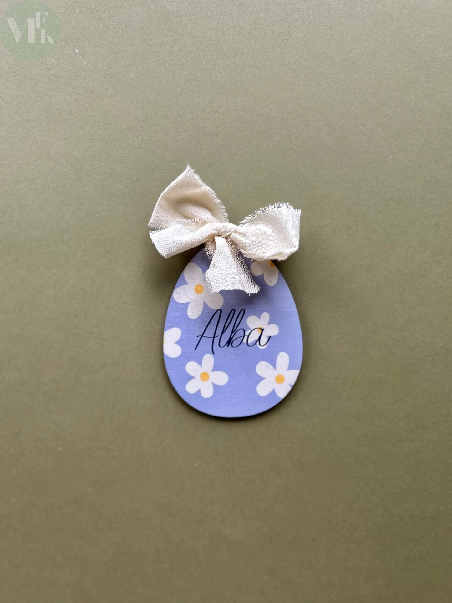 Oeuf de pâques personnalisé prénom Atelier MFK