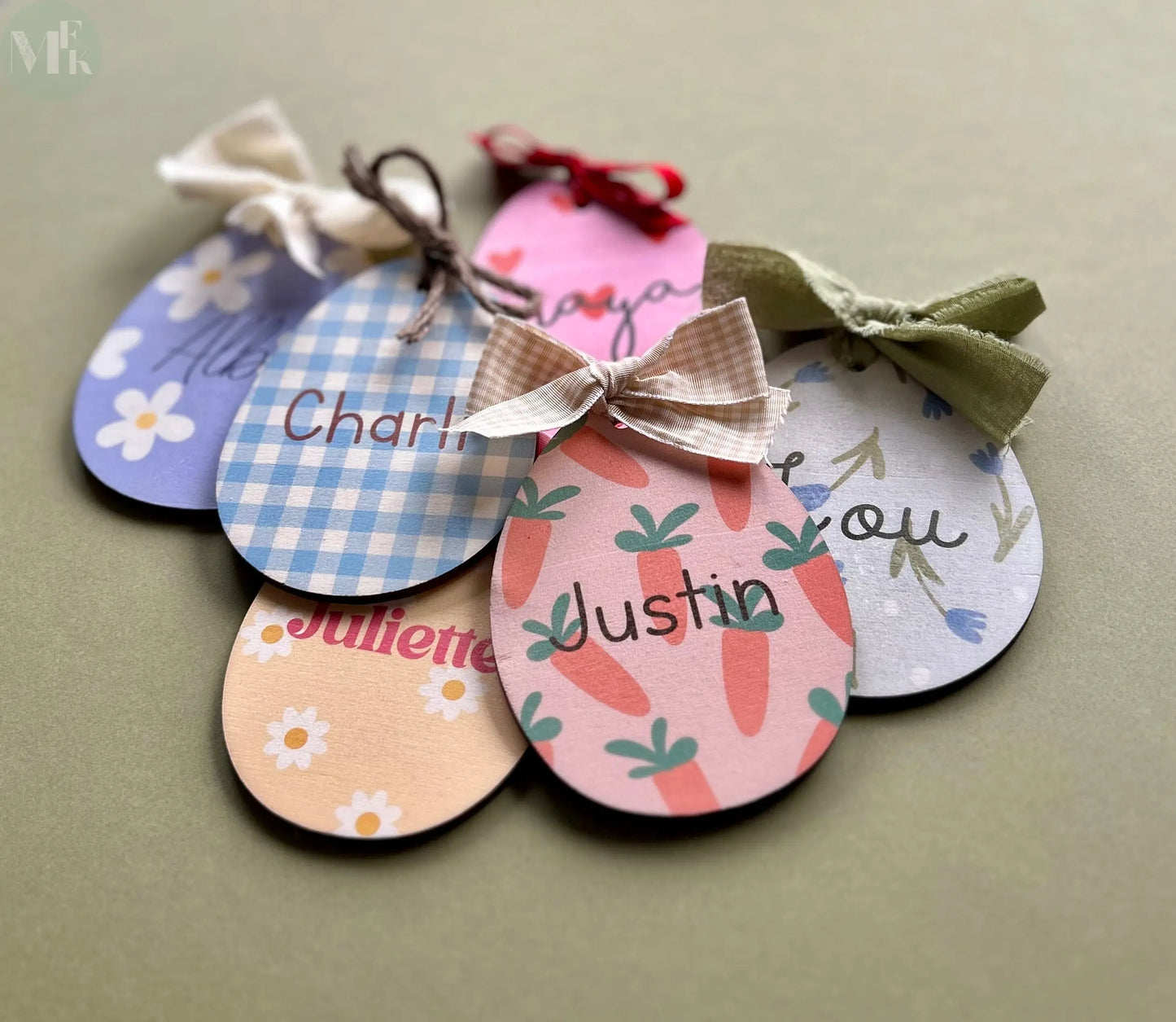 Oeuf de pâques personnalisé prénom Atelier MFK