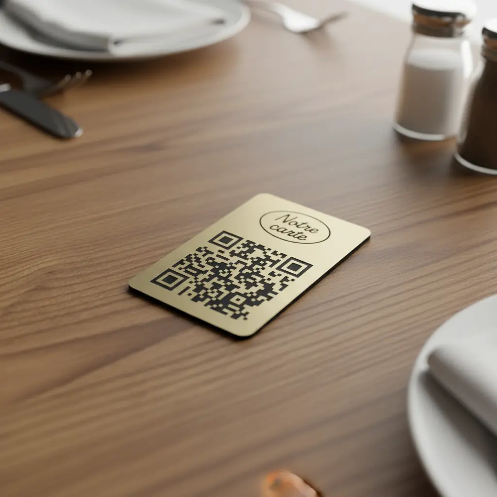 Plaque QR Code pour table Atelier MFK