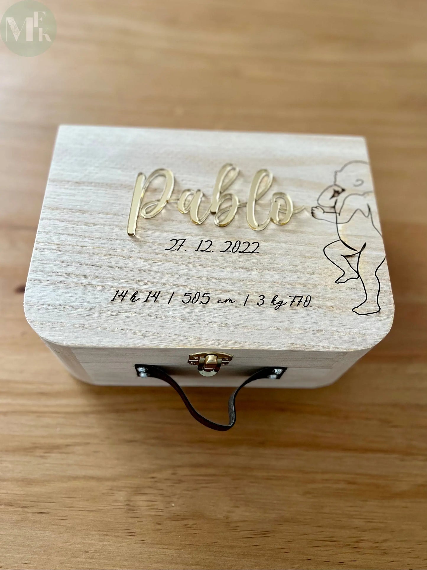 Valise naissance personnalisée Atelier MFK