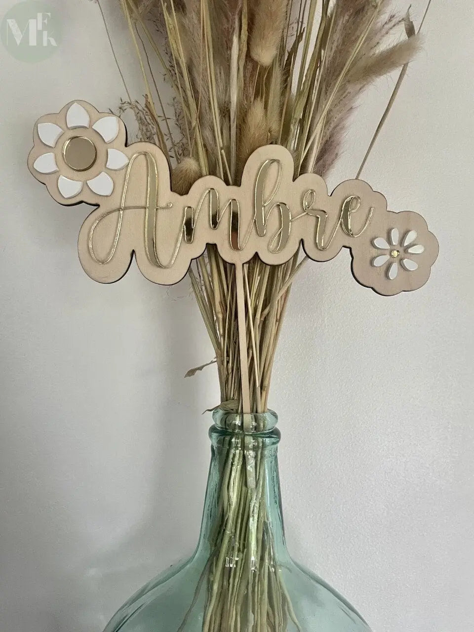 Cake topper personnalisé " FLOWER" Atelier MFK