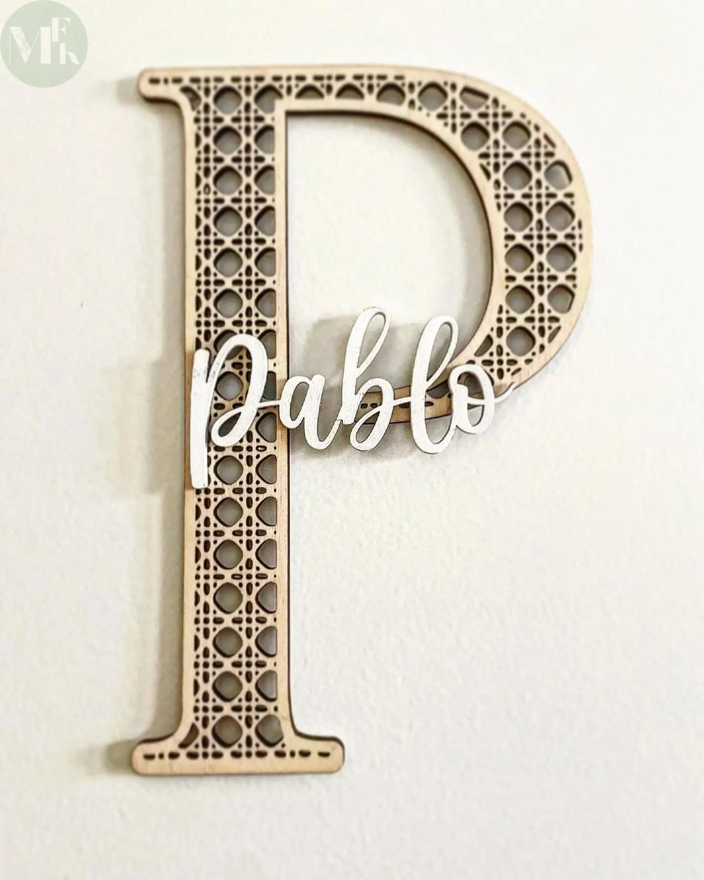 Lettre de porte cannage My French Keyring