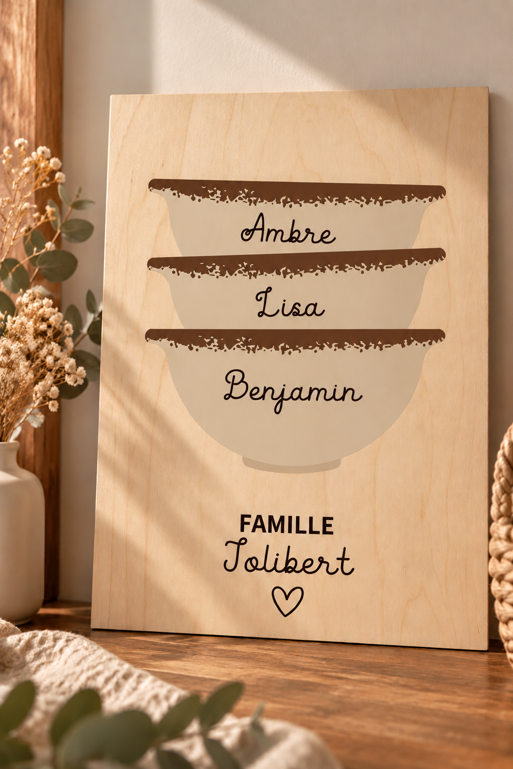 Affiche murale "Famille" personnalisée Atelier MFK