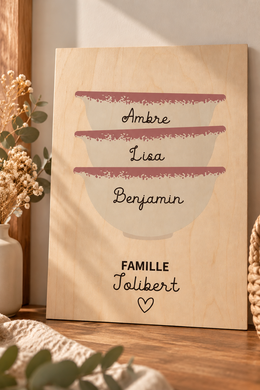 Affiche murale "Famille" personnalisée Atelier MFK