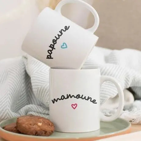 Mug Céramique "Mamoune" - Blanc Monsieur TSHIRT