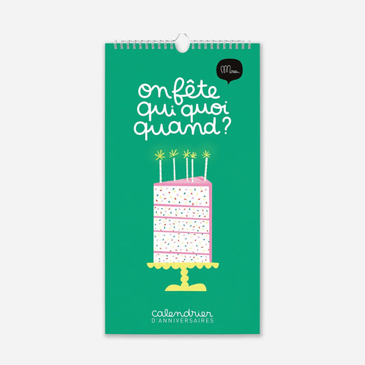 Calendrier d'anniversaires perpétuel - version Lolo