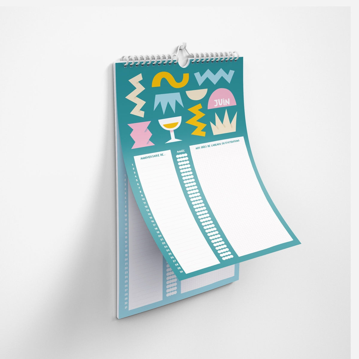 Calendrier d'anniversaires perpétuel - version Jojo