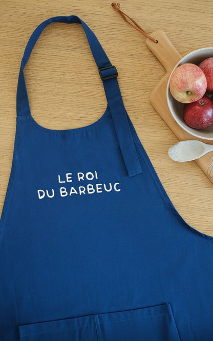 Tablier brodé "Le roi du Barbeuc"