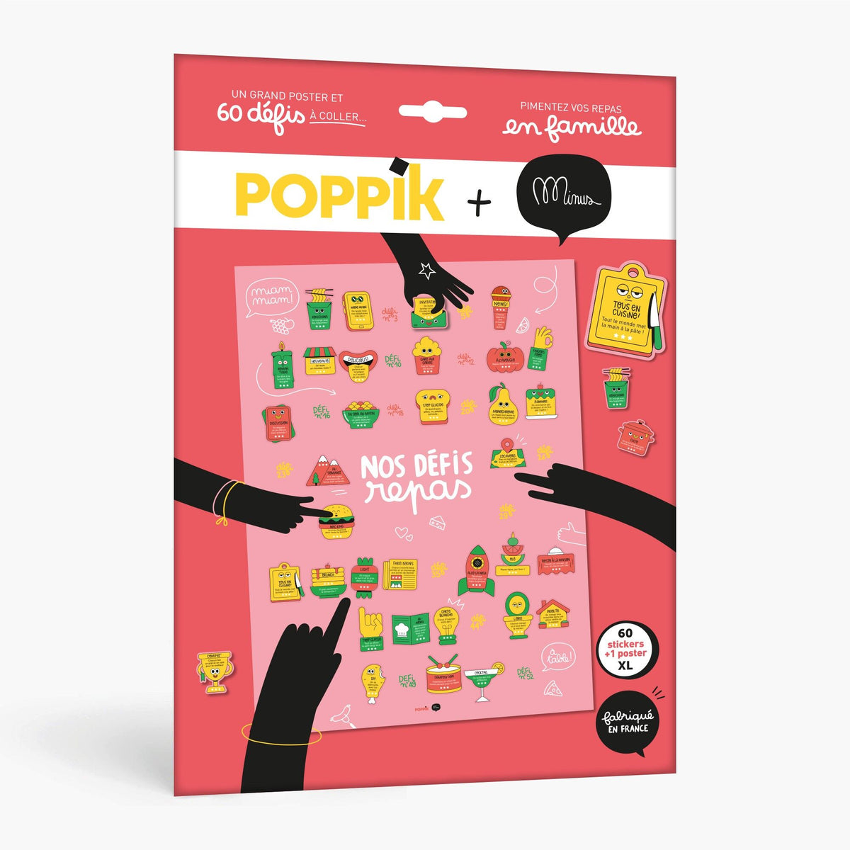 Poster à stickers "Les défis repas"