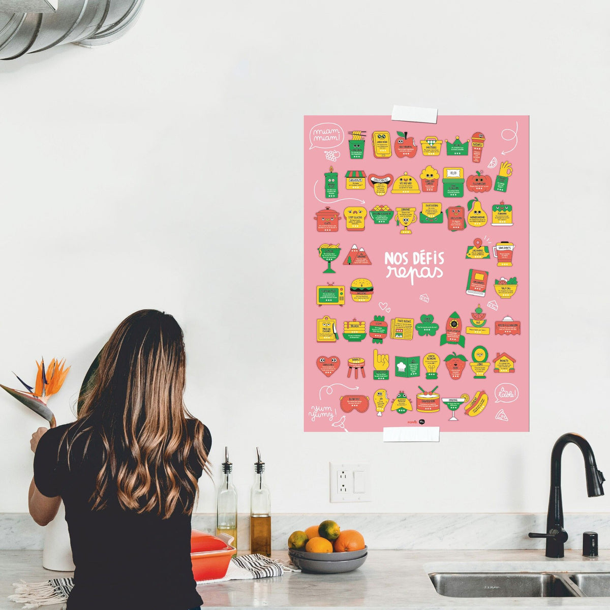 Poster à stickers "Les défis repas"
