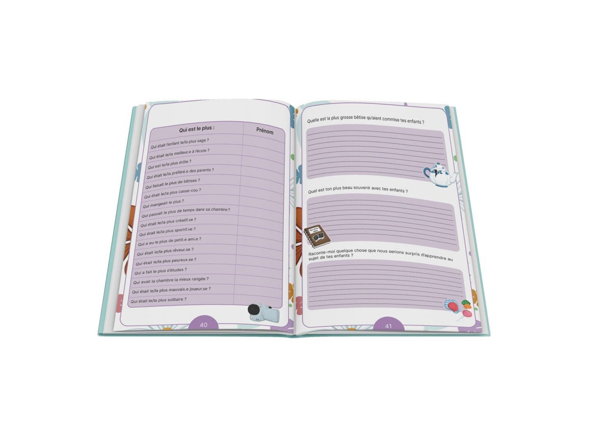 Livre souvenir à remplir "Grand-mère, dis-moi tout"