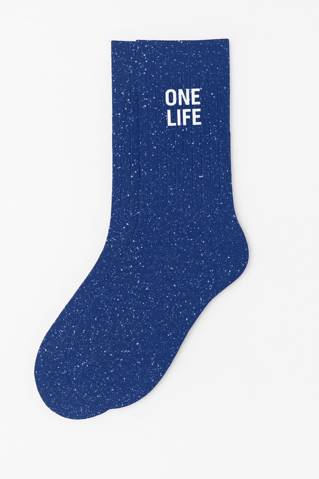 Chaussettes à paillettes "One Life" - Bleu Électrique