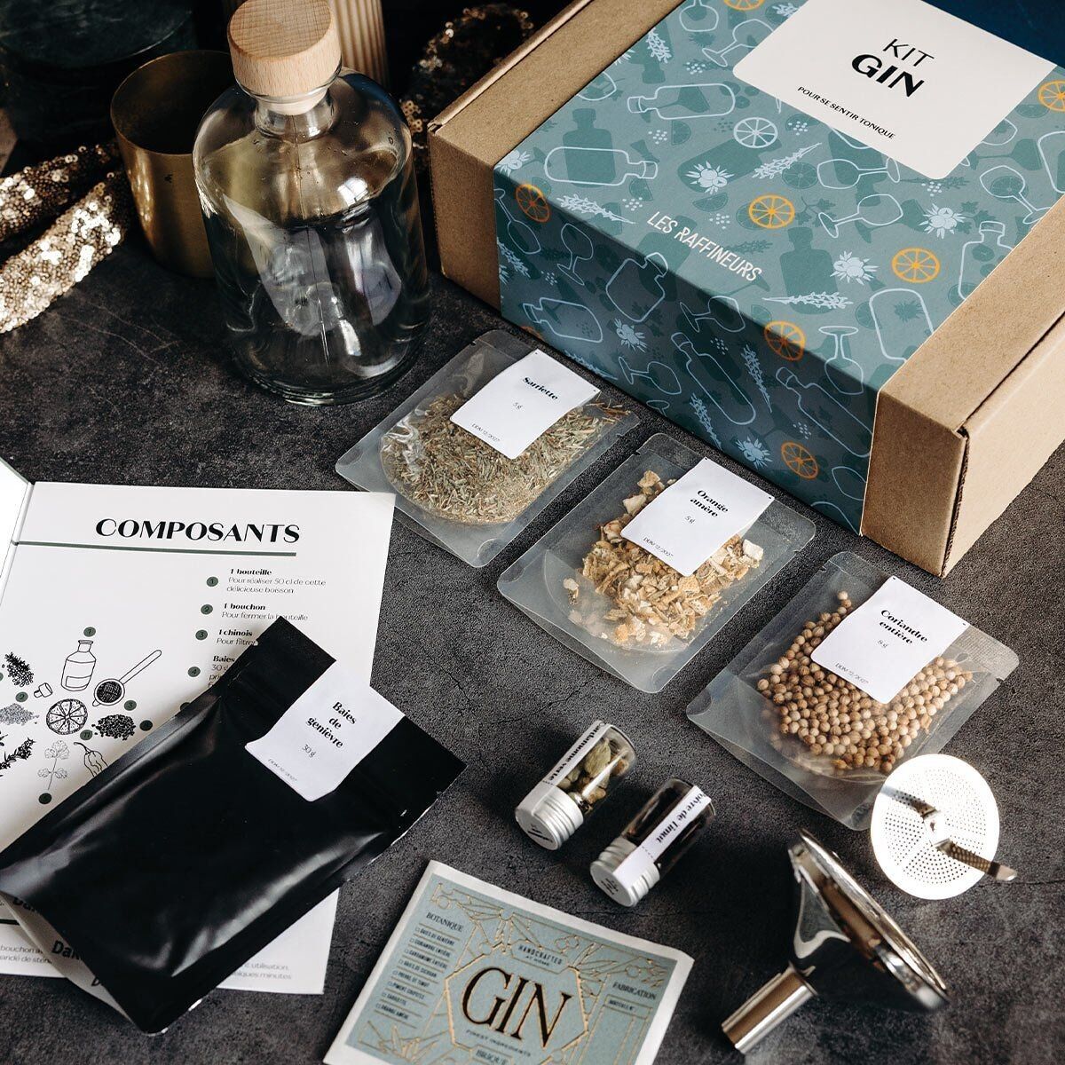 Kit DIY fabriquer son propre gin - Les Raffineurs