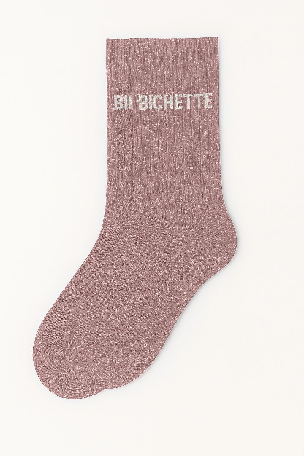 Chaussettes à paillettes "Bichette" - Rose Gold