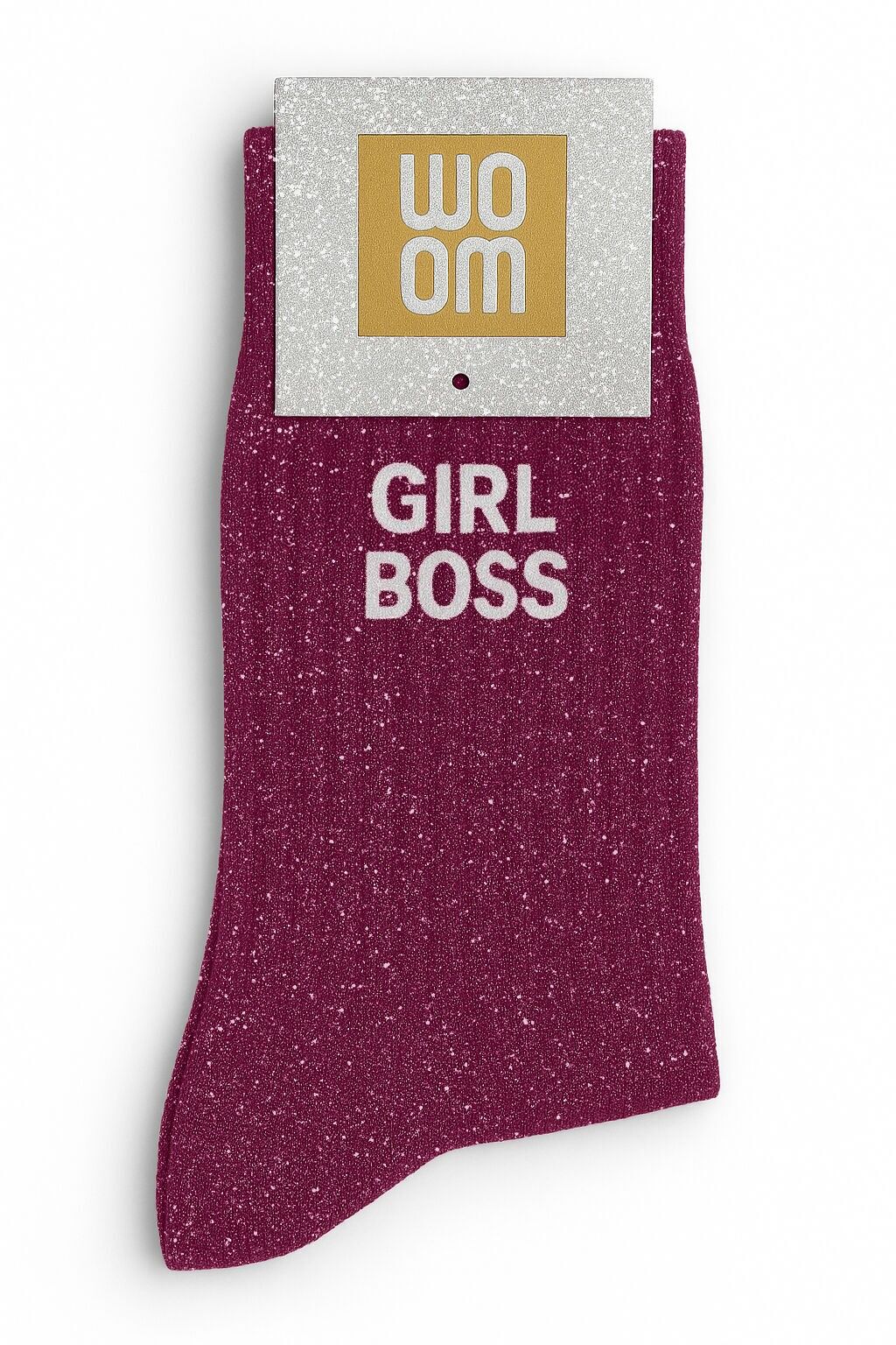 Chaussettes à paillettes "Girl Boss" - Violet
