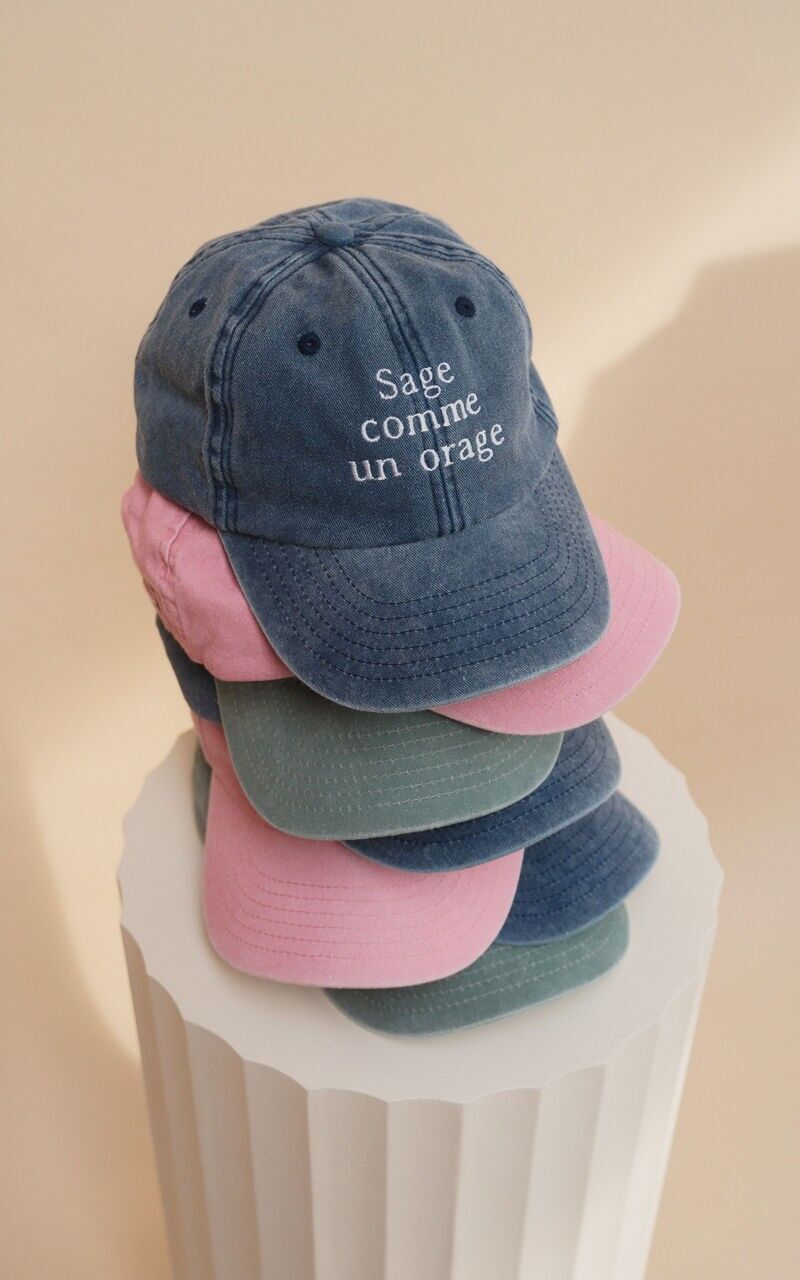 Casquette enfant brodée "Sage comme un orage"