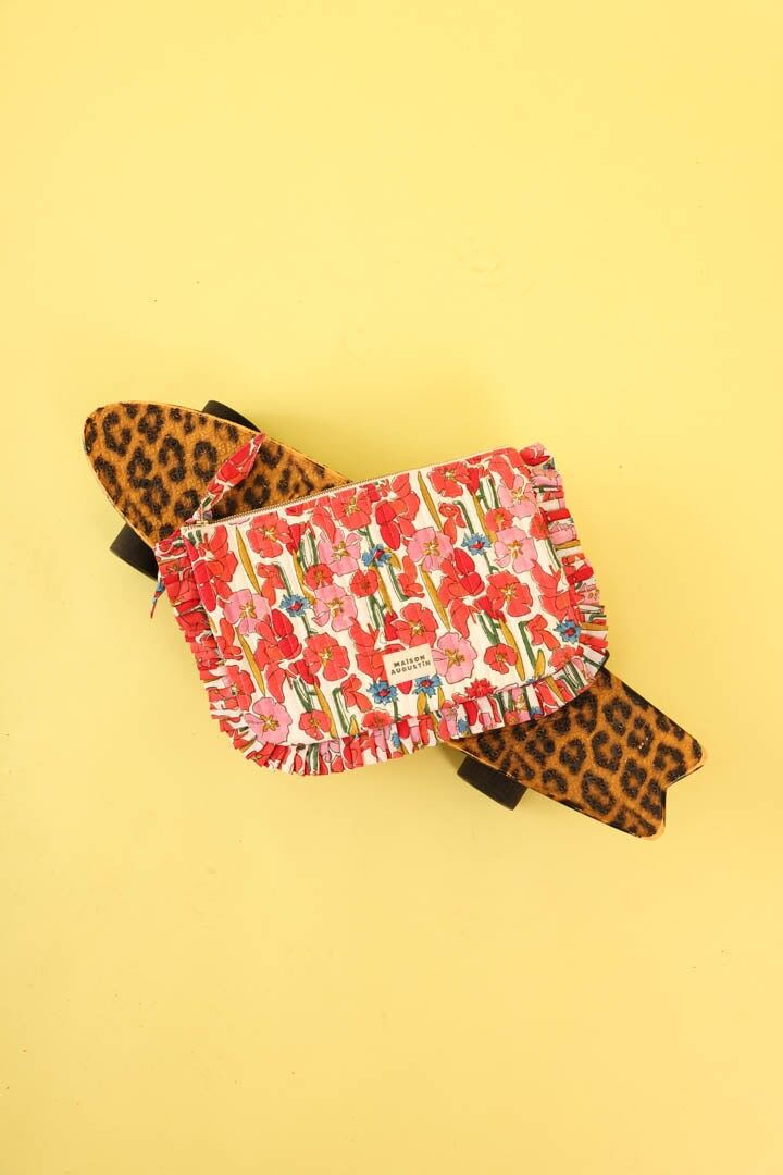 Grande pochette Floral rose