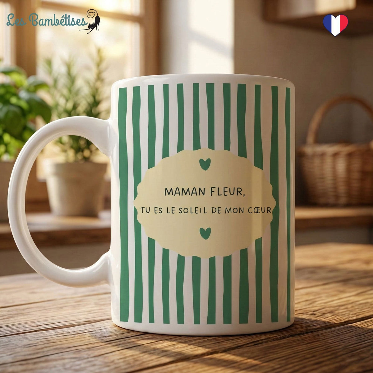 Mug "Maman Fleur, tu es le soleil de mon cœur"