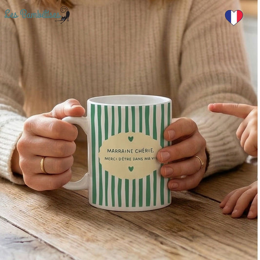 Mug "Marraine chérie, merci d'être dans ma vie"