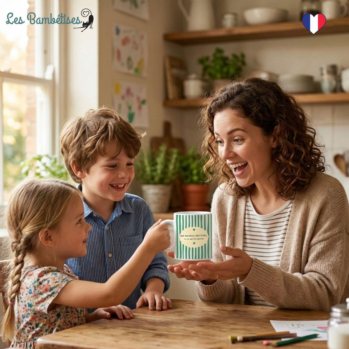 Mug "Ma nounou préférée, tu es ma fée adorée"