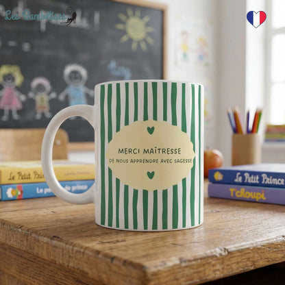 Mug "Merci maîtresse de nous apprendre avec sagesse"