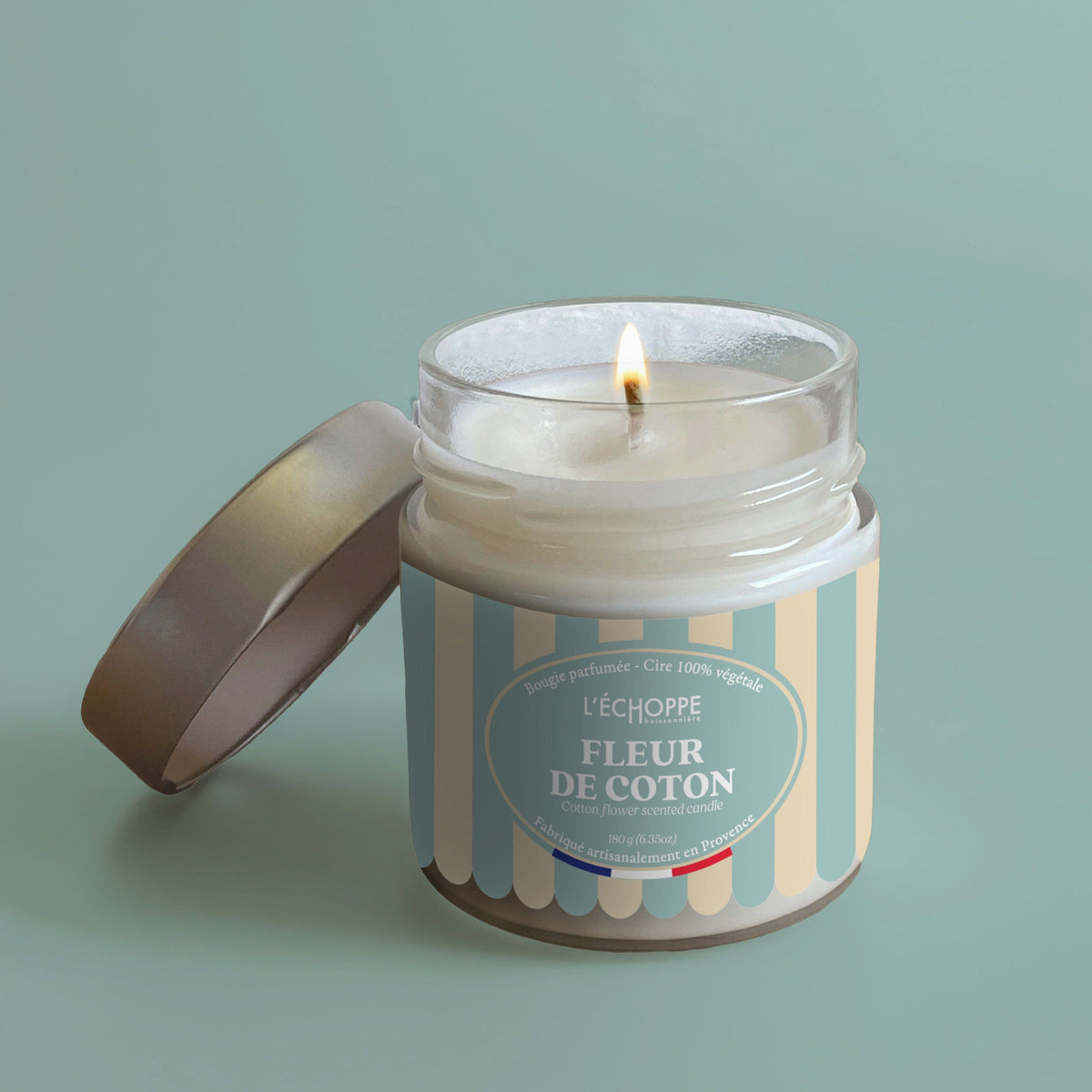 Bougie parfumée "Fleur de Coton" - 180 g