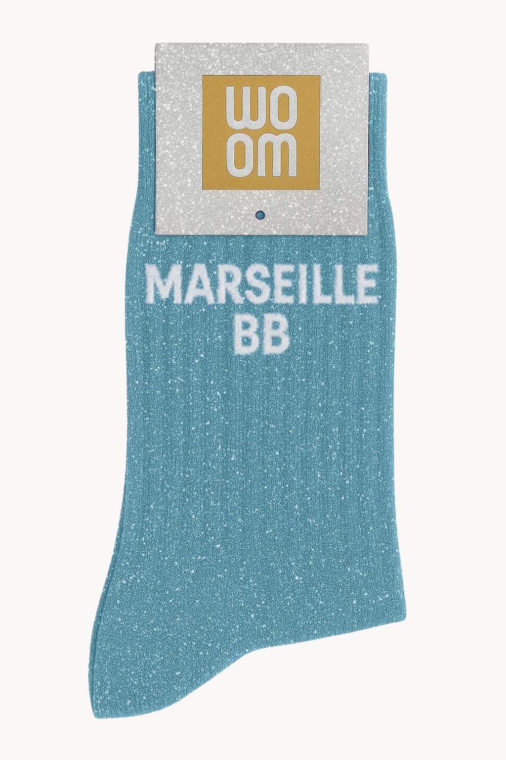 Chaussettes à paillettes "Marseille BB" - Turquoise