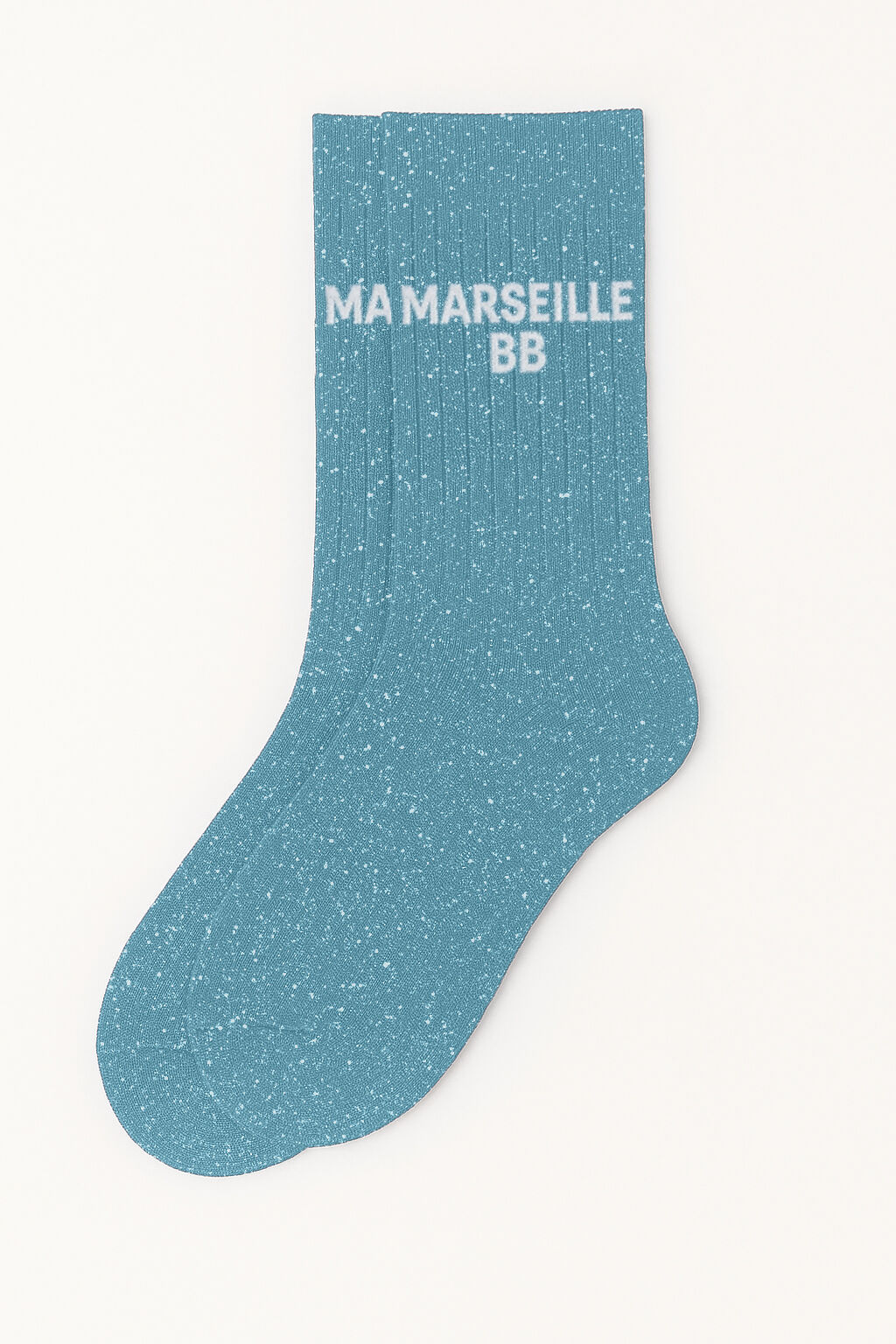 Chaussettes à paillettes "Marseille BB" - Turquoise