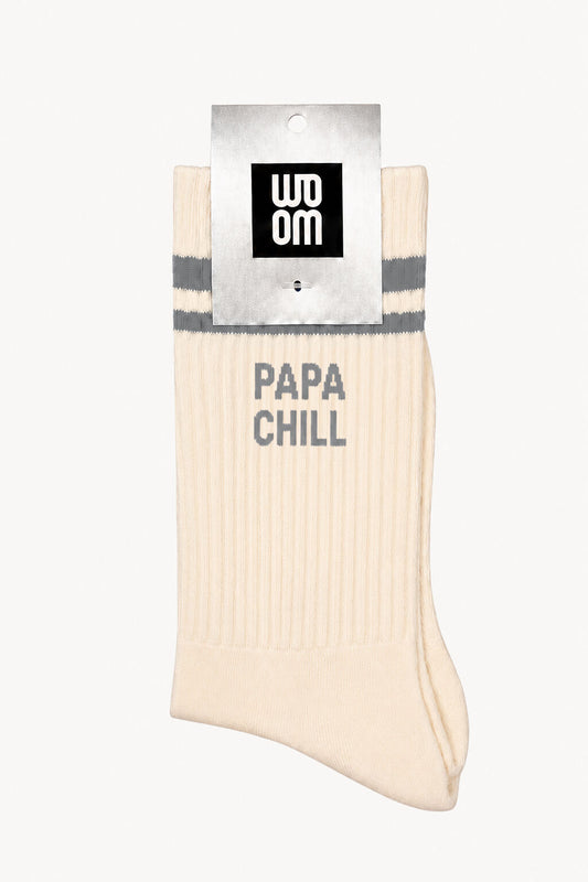 Chaussettes homme "Papa Chill" - Gris