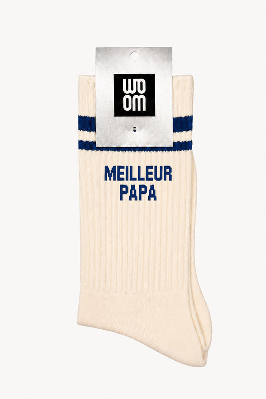 Chaussettes homme "Meilleur Papa" - Marine