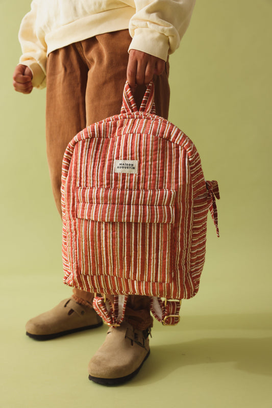 Sac à dos enfant Stripe brown