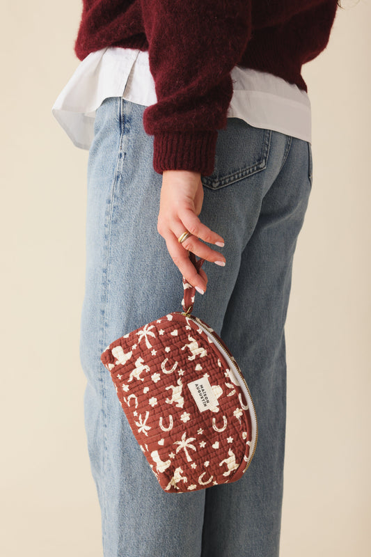 Trousse de toilette Cowboy marron