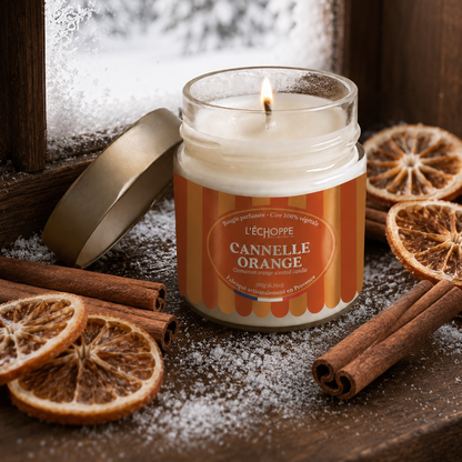 Bougie parfumée "Cannelle Orange" - Édition Hiver - 180 g