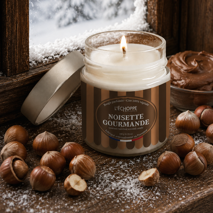 Bougie parfumée "Noisette Gourmande" - Édition Hiver - 180 g